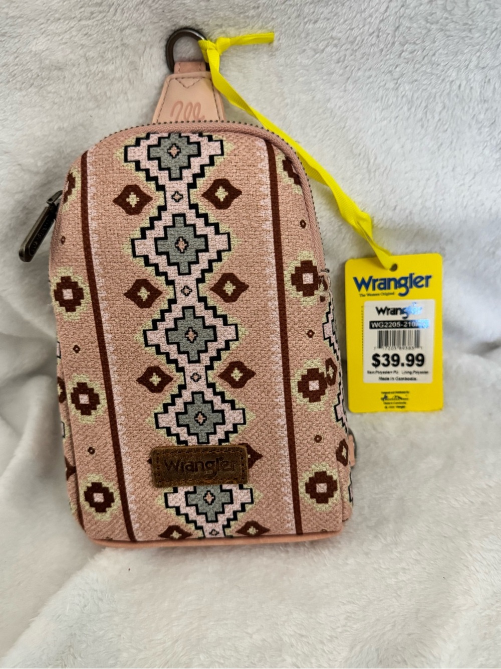 Wrangler Pink Aztec Mini Crossbody Pouch